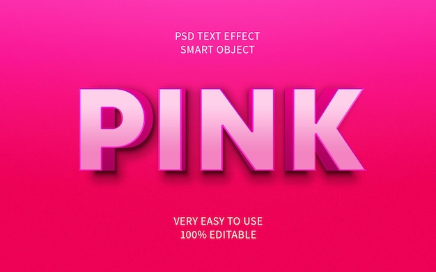 Pink Love soft 3D Text Effect