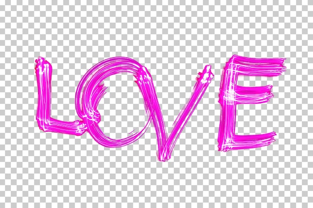 pink love text