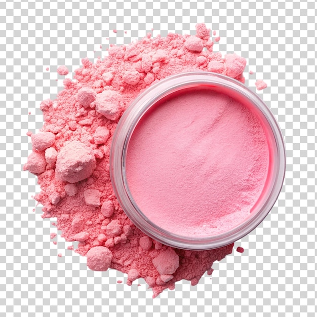 PSD Розовый порошок для макияжа, выделенный на прозрачном фоне