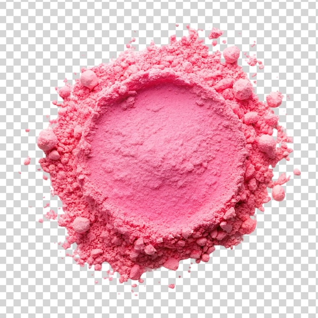 PSD pink makeup powder isolated on transparent background