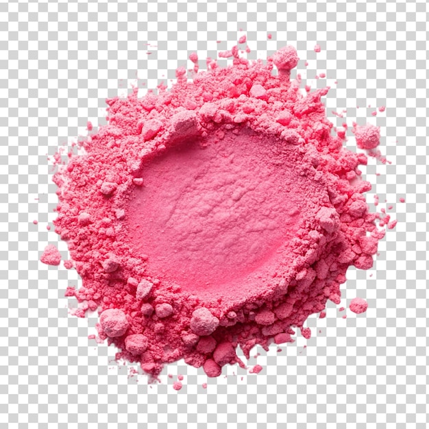 PSD pink makeup powder isolated on transparent background