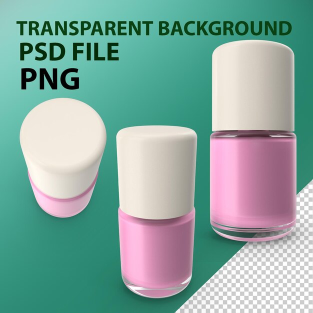 PSD pink nail polish png