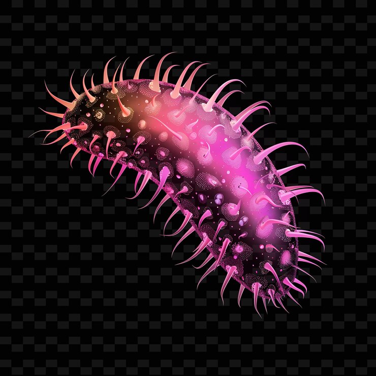 PSD a pink octopus with a purple body and pink and purple markings