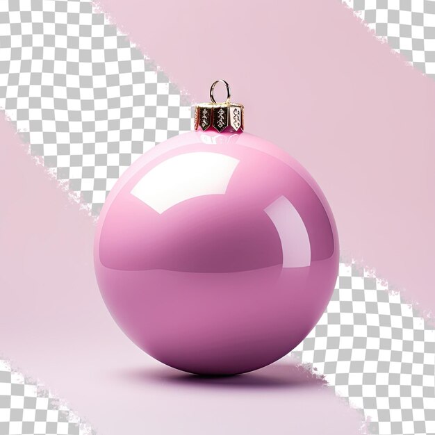 A pink ornament with a pink background with a white x on it.