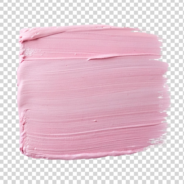 PSD pink paint brush stroke isolated on transparent background