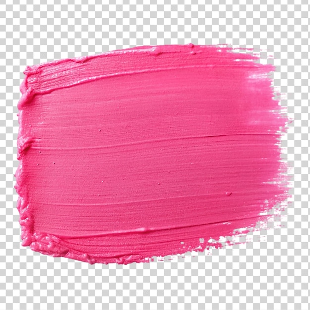 PSD pink paint brush stroke isolated on transparent background