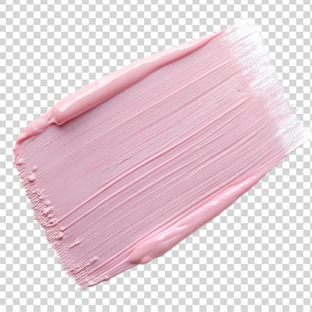 PSD pink paint brush stroke isolated on transparent background