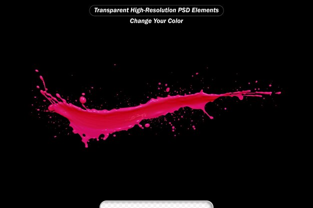 PSD 검은 투명한 배경에 분리 된 분홍색 페인트 스프레이