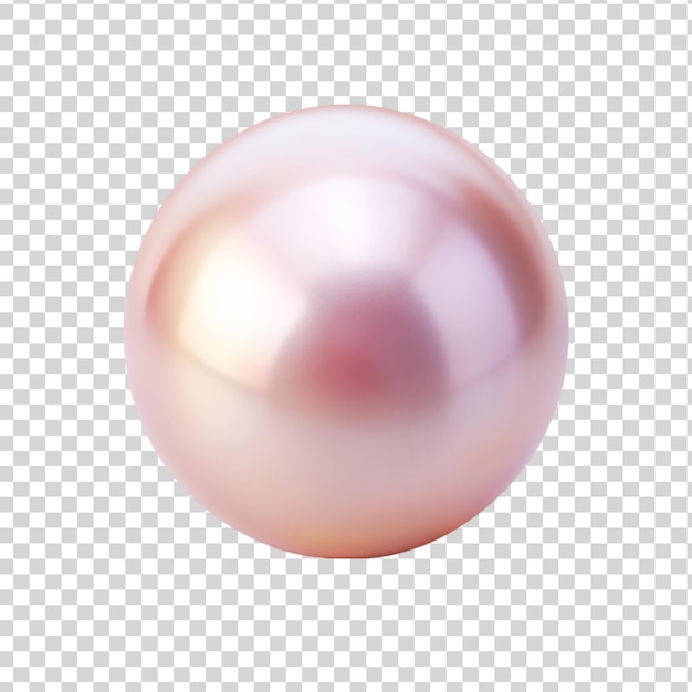 PSD perla rosa isolata su uno sfondo trasparente