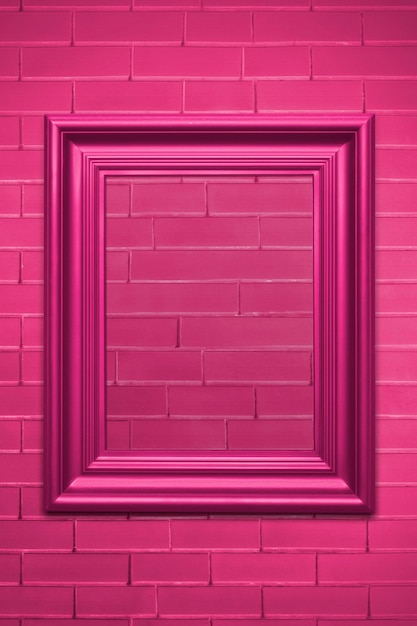 PSD pink photo frame mockup