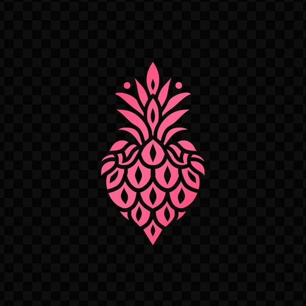 PSD pink and pink logo for the new year on black background