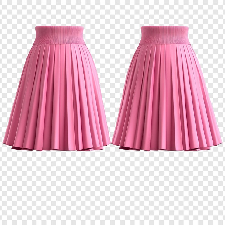 PSD ピンクのプレートスカート