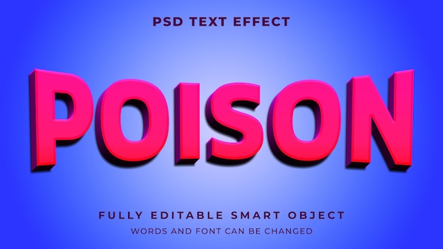 Pink poison editable text effect