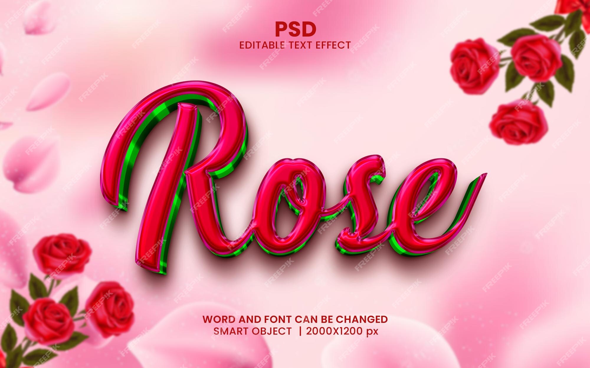 3D Glitch Rose editable text in 2023