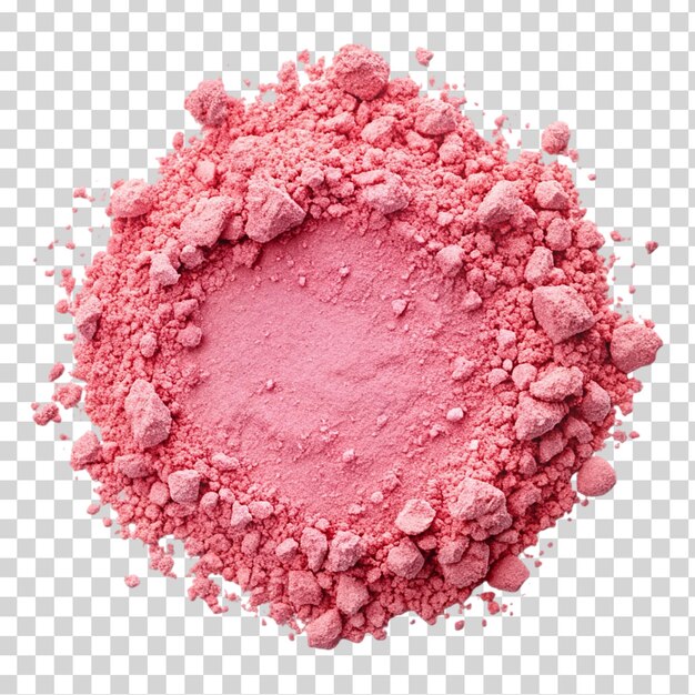 PSD pink powder in a tin can on a transparent background top view