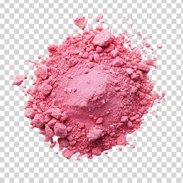 PSD pink powder in a tin can on a transparent background top view