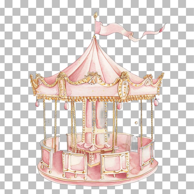 PSD pink princess dresser pink girly birthday illustration