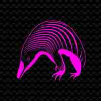 PSD a pink and purple animal with a purple background