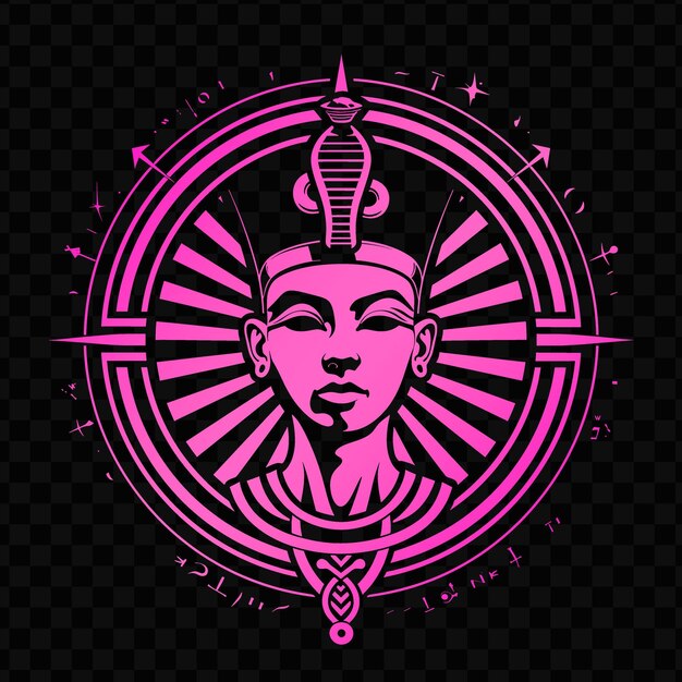 PSD a pink and purple circle with the image of a buddha