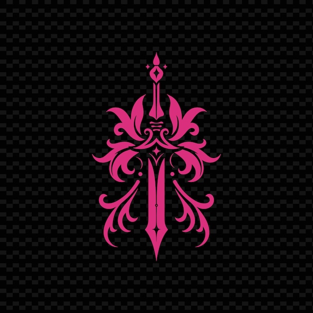 PSD a pink and purple design on a black background