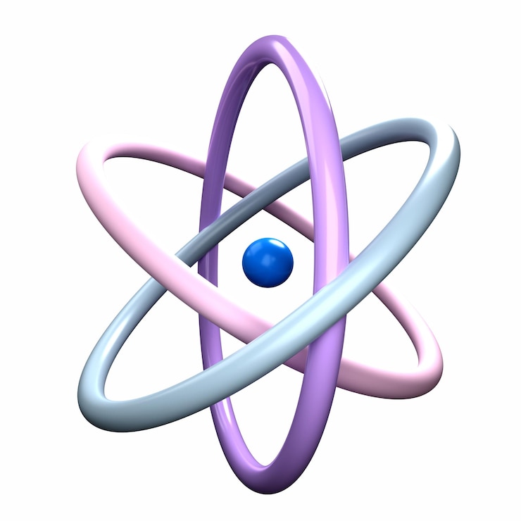 PSD a pink purple model of a atom