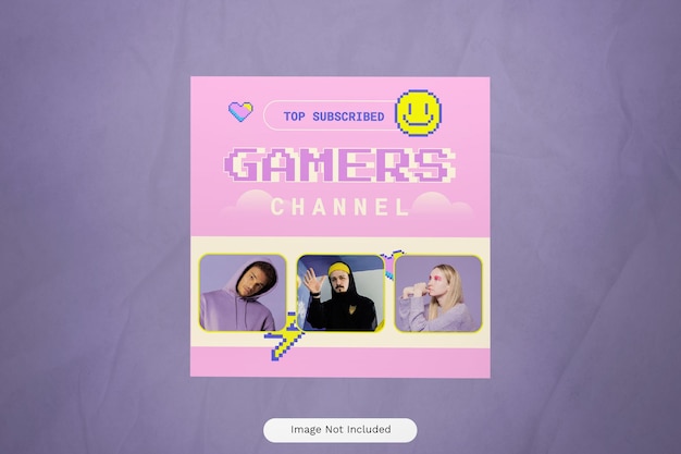 Pink retro video game brand instagram post 03