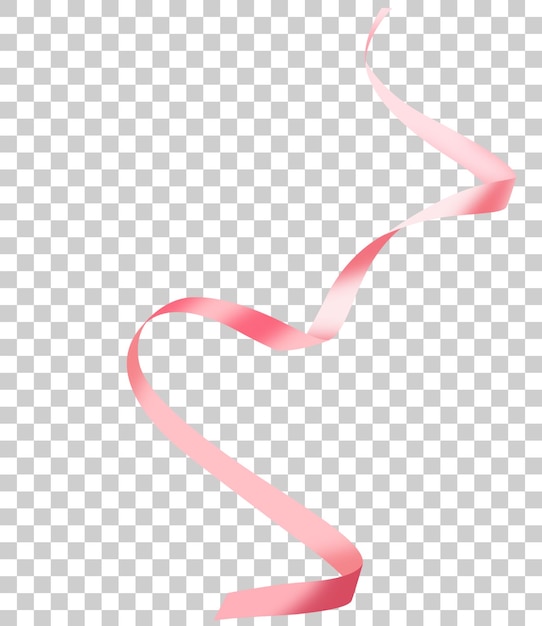 pink ribbon heart swirl