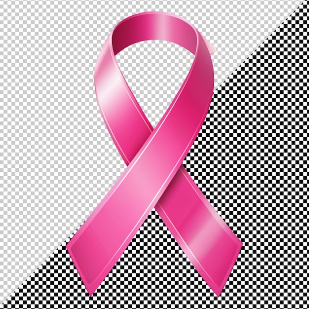 PSD pink ribbon on transparent background