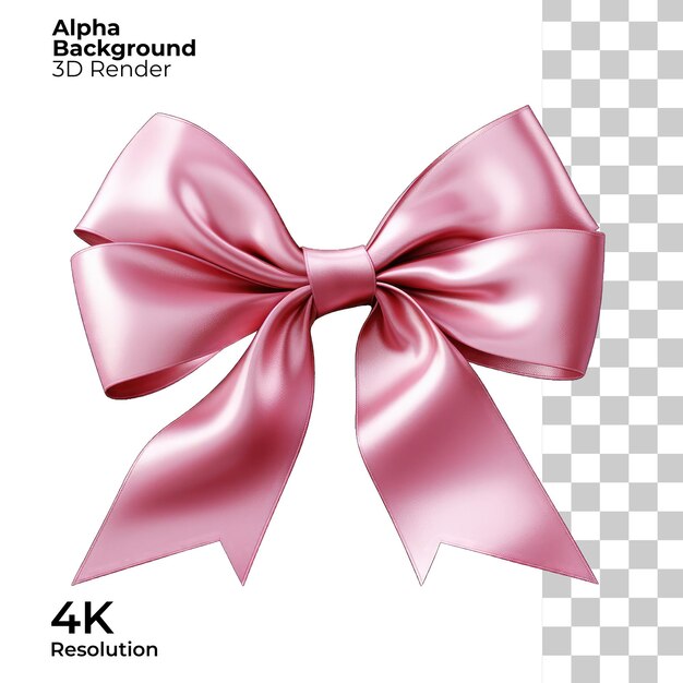 Pink ribbon on white background