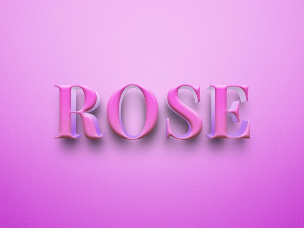 Pink Rose PSD-teksteffectenbestand