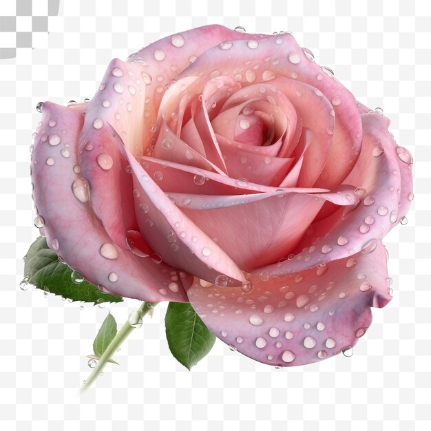 Pink rose transparent background