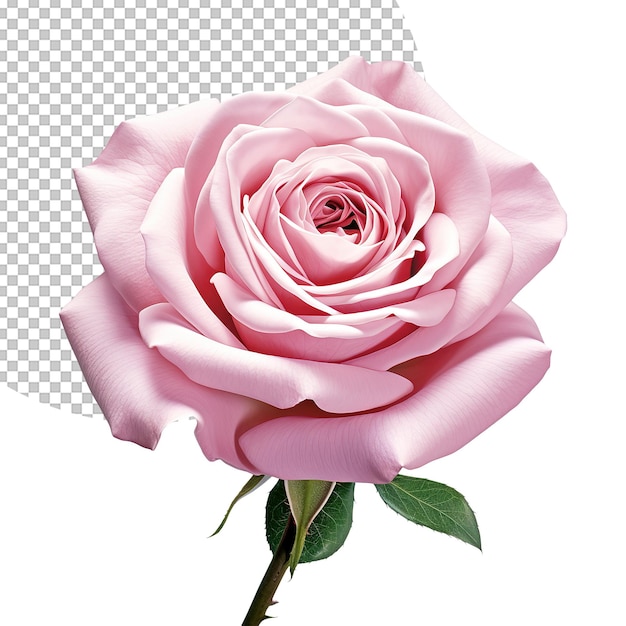 PSD pink rose on transparent background