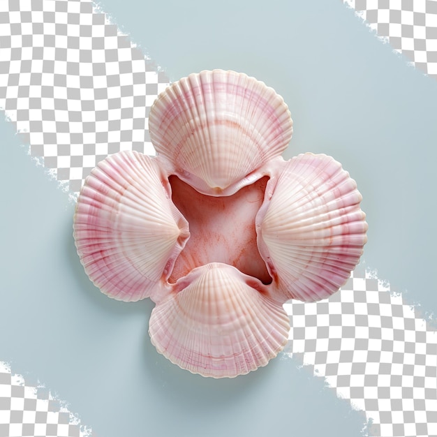 A pink shell with the word shell on it