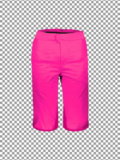 PSD pink shorts isolated on transparent background