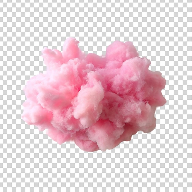 Nuvola di fumo rosa isolata su uno sfondo trasparente