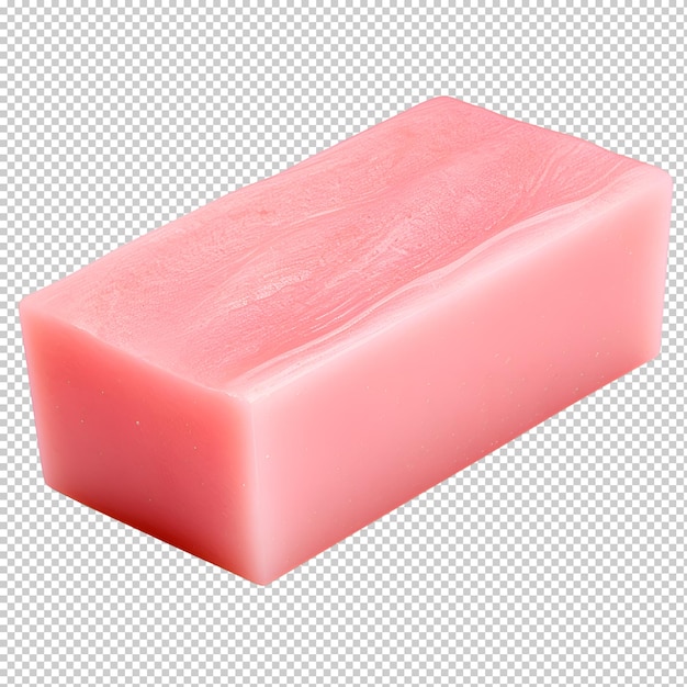 PSD pink soap object on isolated transparent background