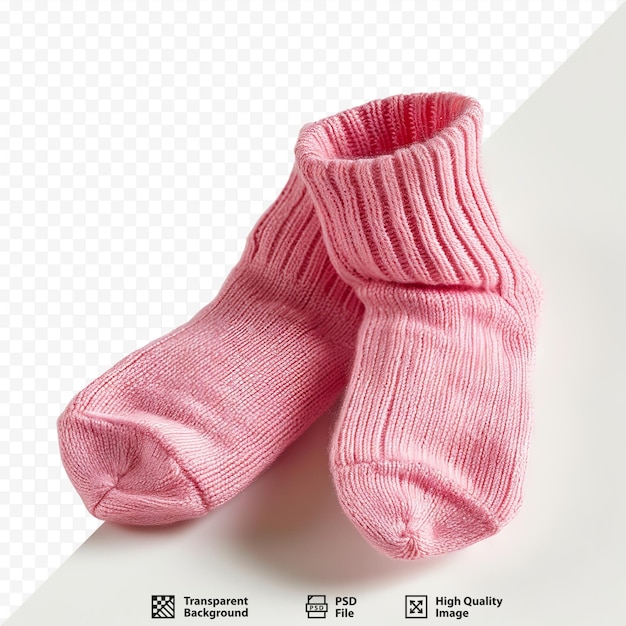 PSD Розовые носки для ребенка на белом