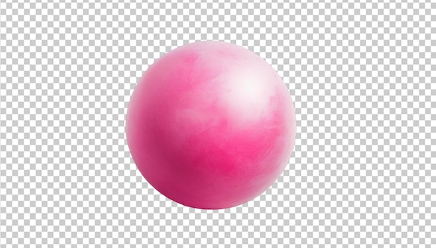 PSD pink sphere on clear background