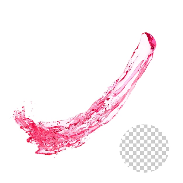 Pink splash on transparent background