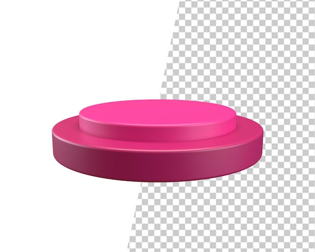 핑크 무대 제품 연단 3d 렌더링