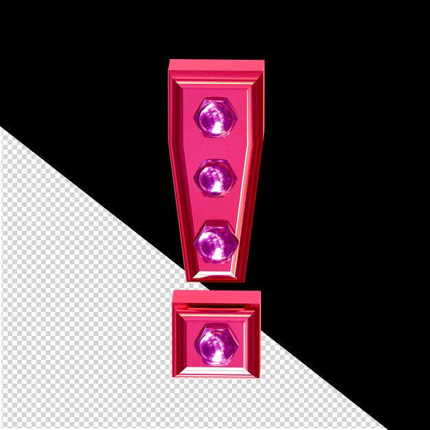 PSD pink symbol with bolts