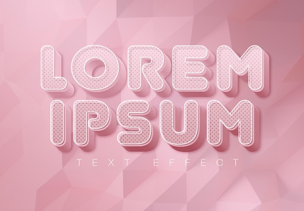 Pink text effect template