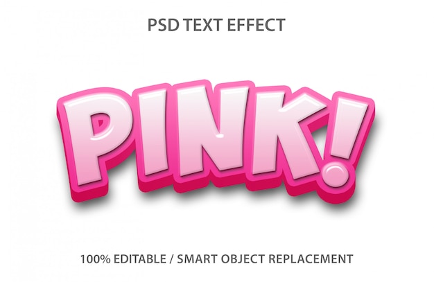 Pink text effect