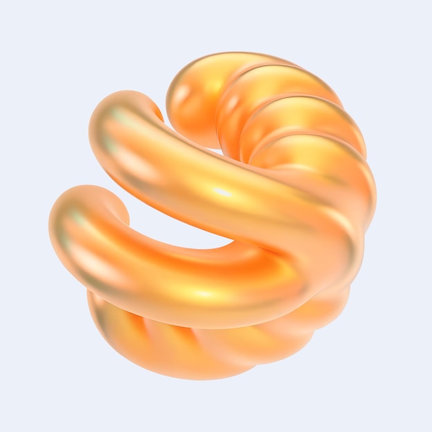 핑크 트위스드 노트 3D 렌더링