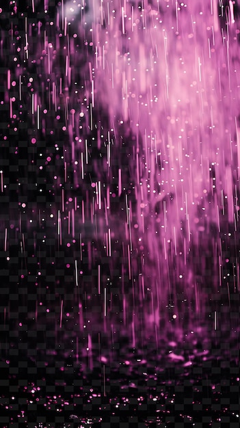 PSD pink water drops on a black background