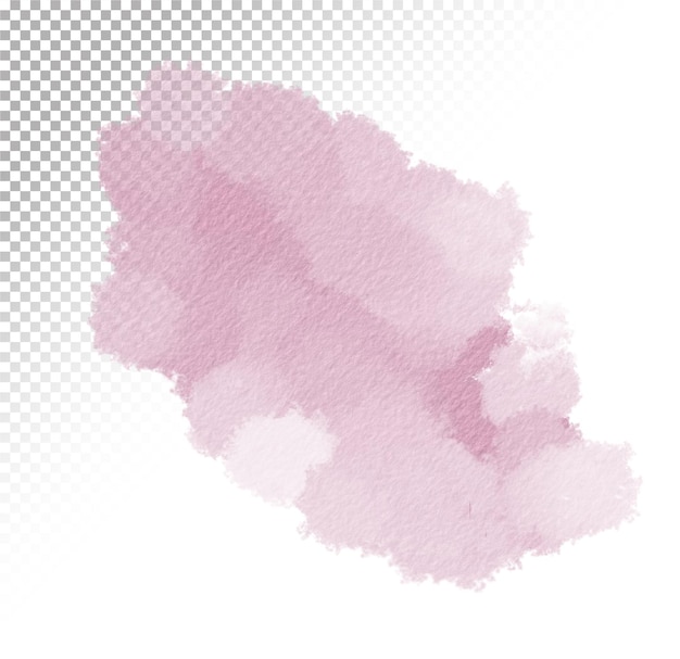 A pink watercolor stain on a checkered background.