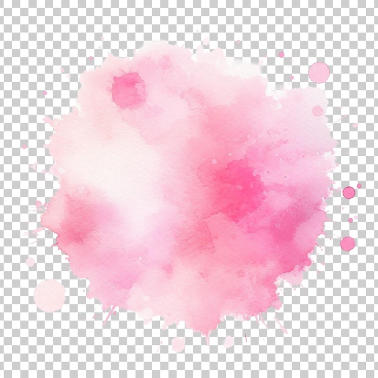 PSD розовая текстура акварели на прозрачном фоне розовая акварель splatter art