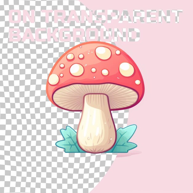 A pink and white picture of a mushroom with a pink background