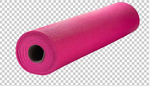 PSD Розовый коврик для йоги, изолированный на прозрачном фоне
