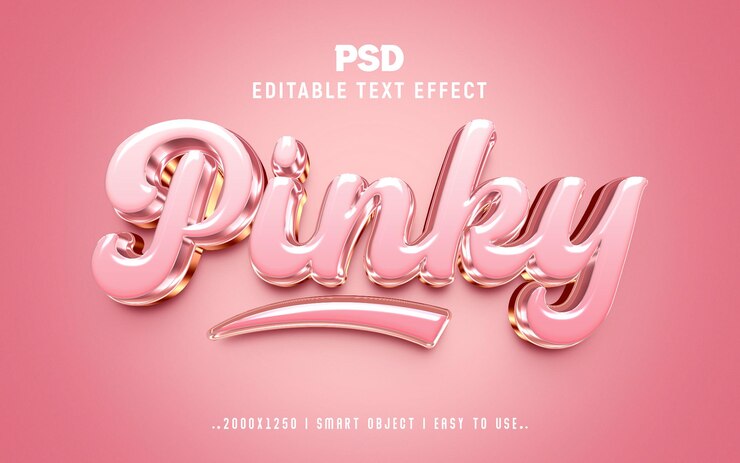 Pinky Editable 3d Text Effect Style